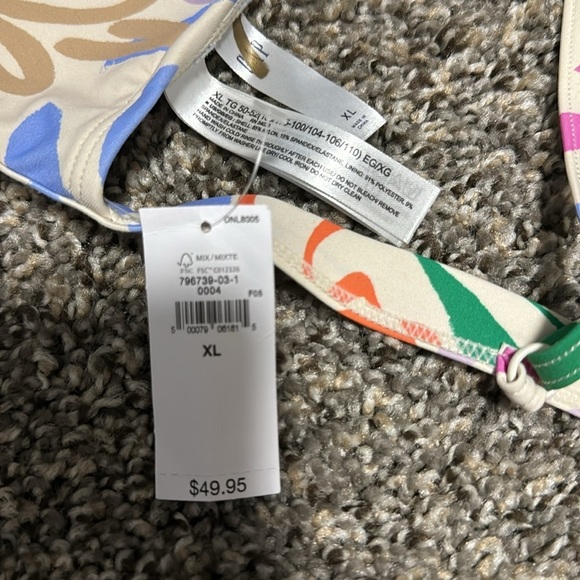 NWT! GAP Spring Multifloral Bralette Bikini Top - Size XL💎 - Picture 6 of 6